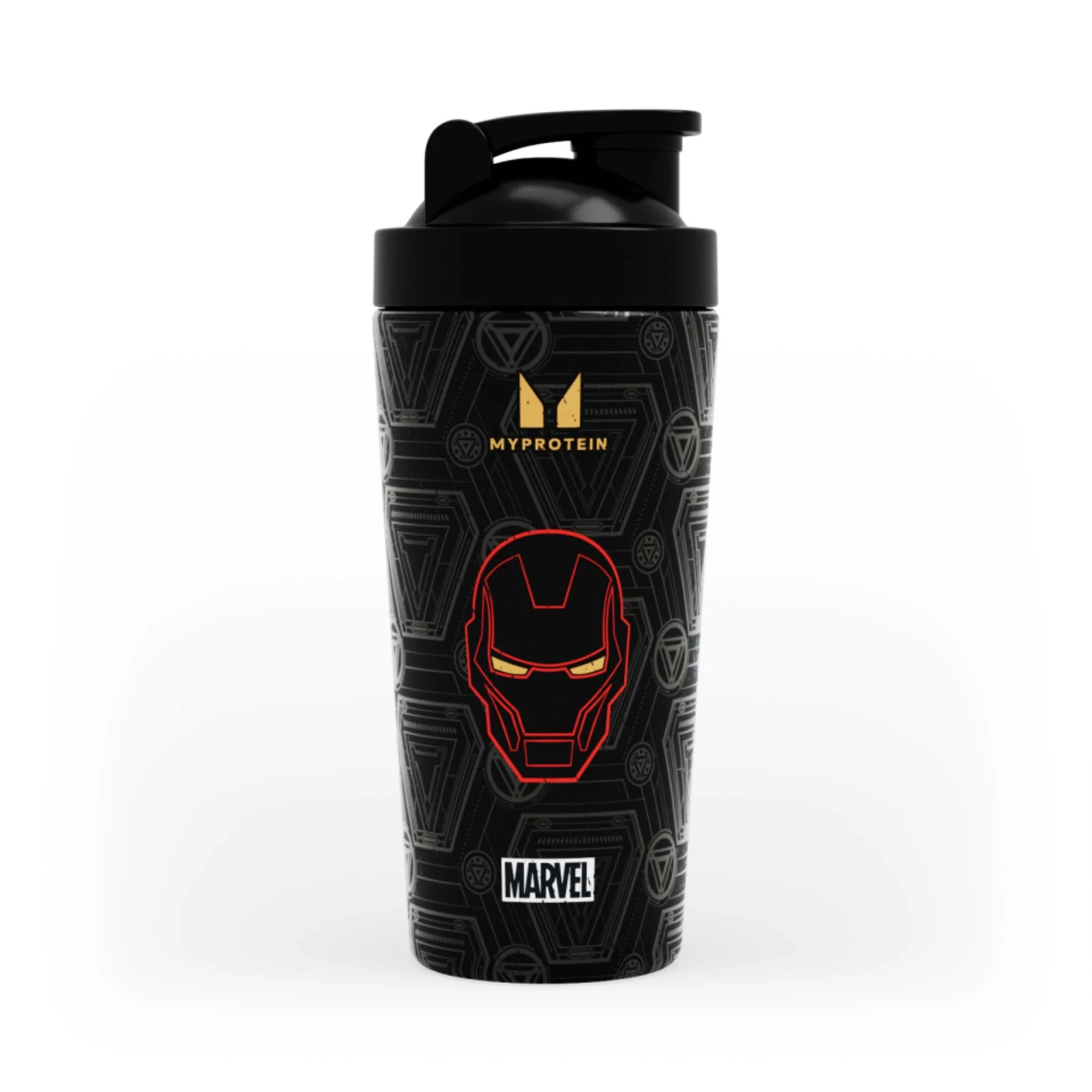 Myprotein Iron Man shaker van gerecycled metaal - Zwart Afbeelding 1