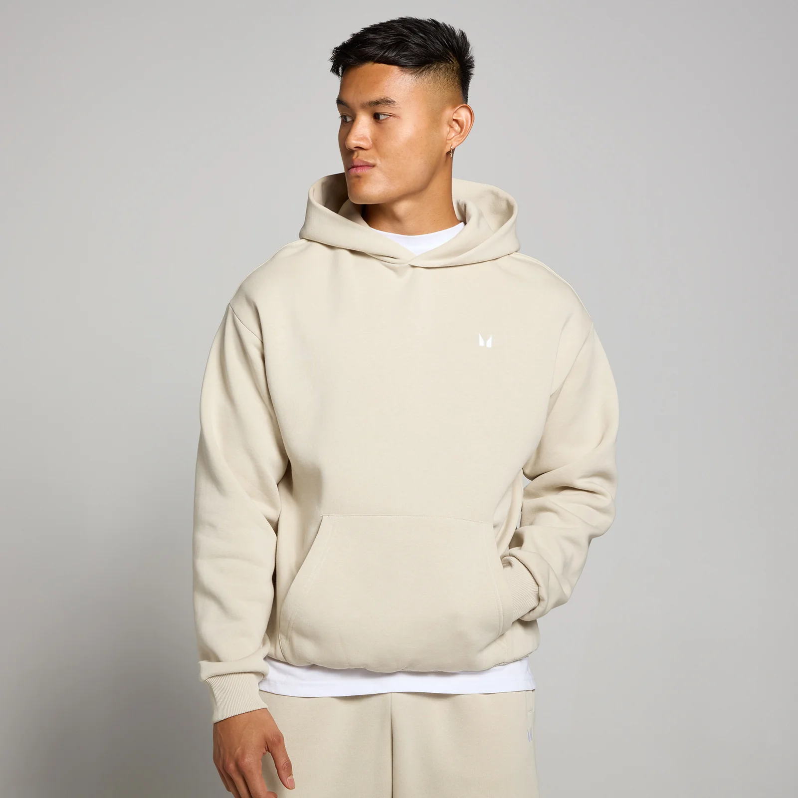 MP Rest Day oversized hoodie voor heren - Haverwit - XS Afbeelding 1