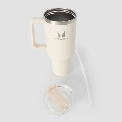 Myprotein Metalen Zijhandvat Rietjes Fles 1200ml - Natuurlijk Crème Afbeelding 6
