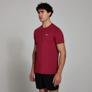 MP Active gerasterd T-shirt voor heren - Donkerrood - Size XS