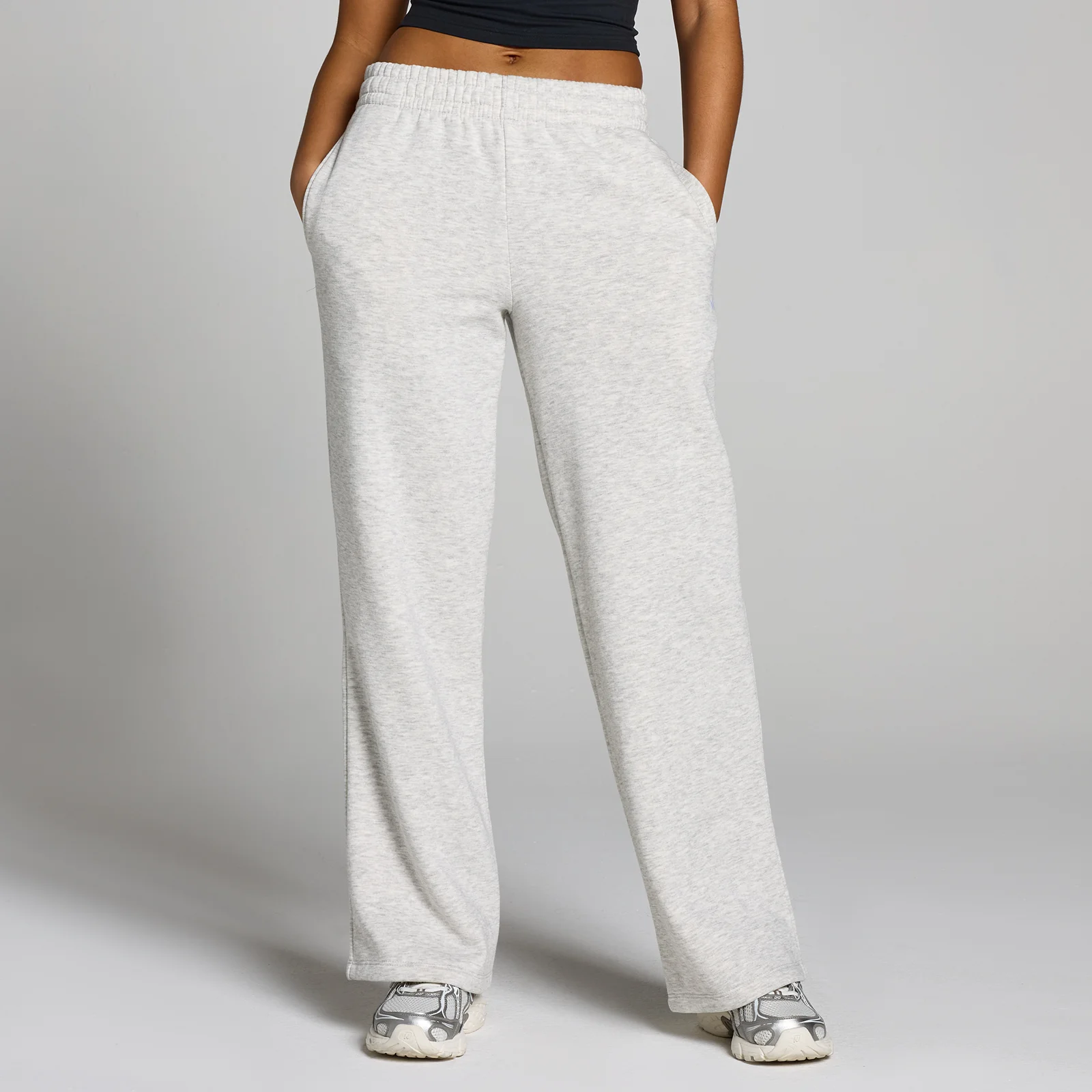MP Dames Basics Rechte Pijpen Joggingbroek - Licht Grijs Gemêleerd - XS Afbeelding 1