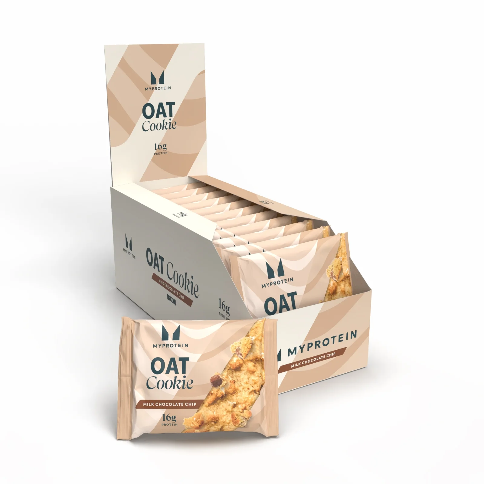 Baked Protein Cookie - 12 x 65g - Milk Chocolate Chip (Oat) Afbeelding 1