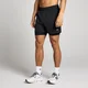 MP 2-in-1-trainingsshort met binnenbeenlengte van 13 cm voor heren - Zwart