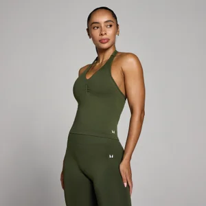 MP Dames Tempo Naadloze Halternek Top - Bosgroen - Size XS