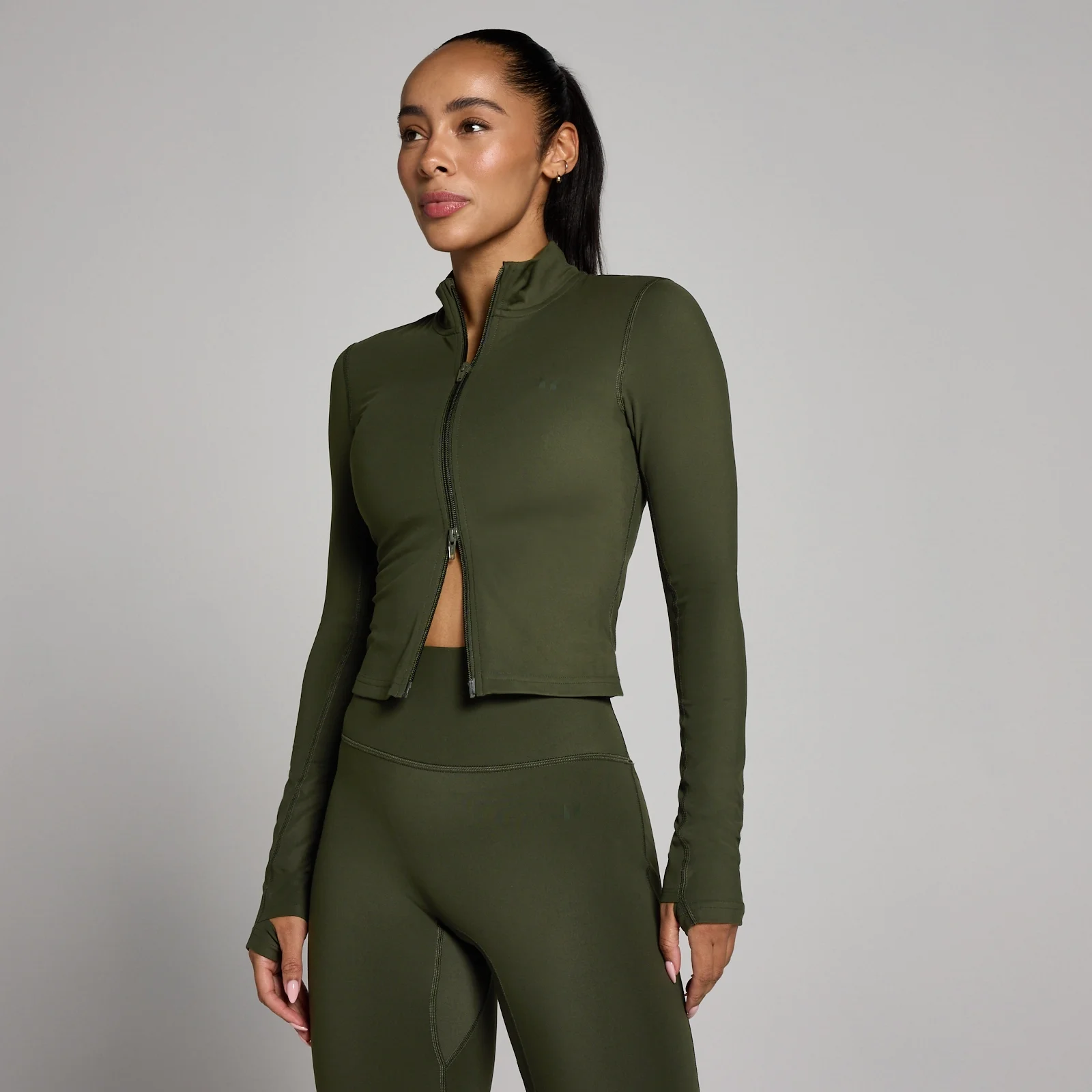 MP Dames Tempo Cropped Jas - Bosgroen - XS Afbeelding 1