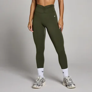 MP Dames Tempo Dipped Waist Legging - Bosgroen - Size S