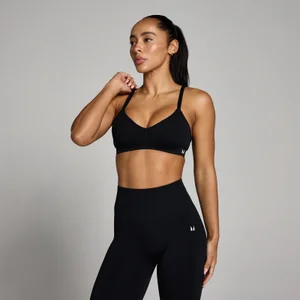 MP Dames Tempo Naadloze Gerimpelde Sport-BH - Zwart - Size S