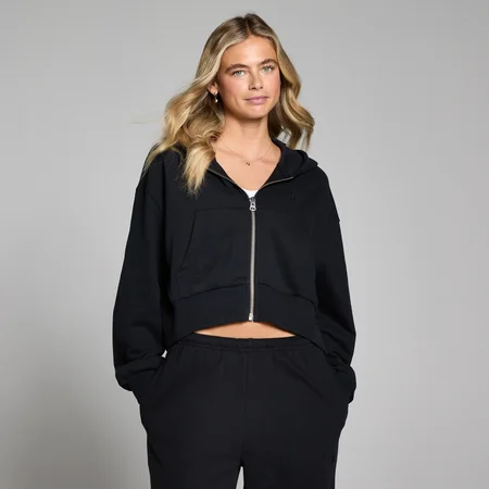 MP Dames Lifestyle Hoodie met Rits - Gewassen Zwart