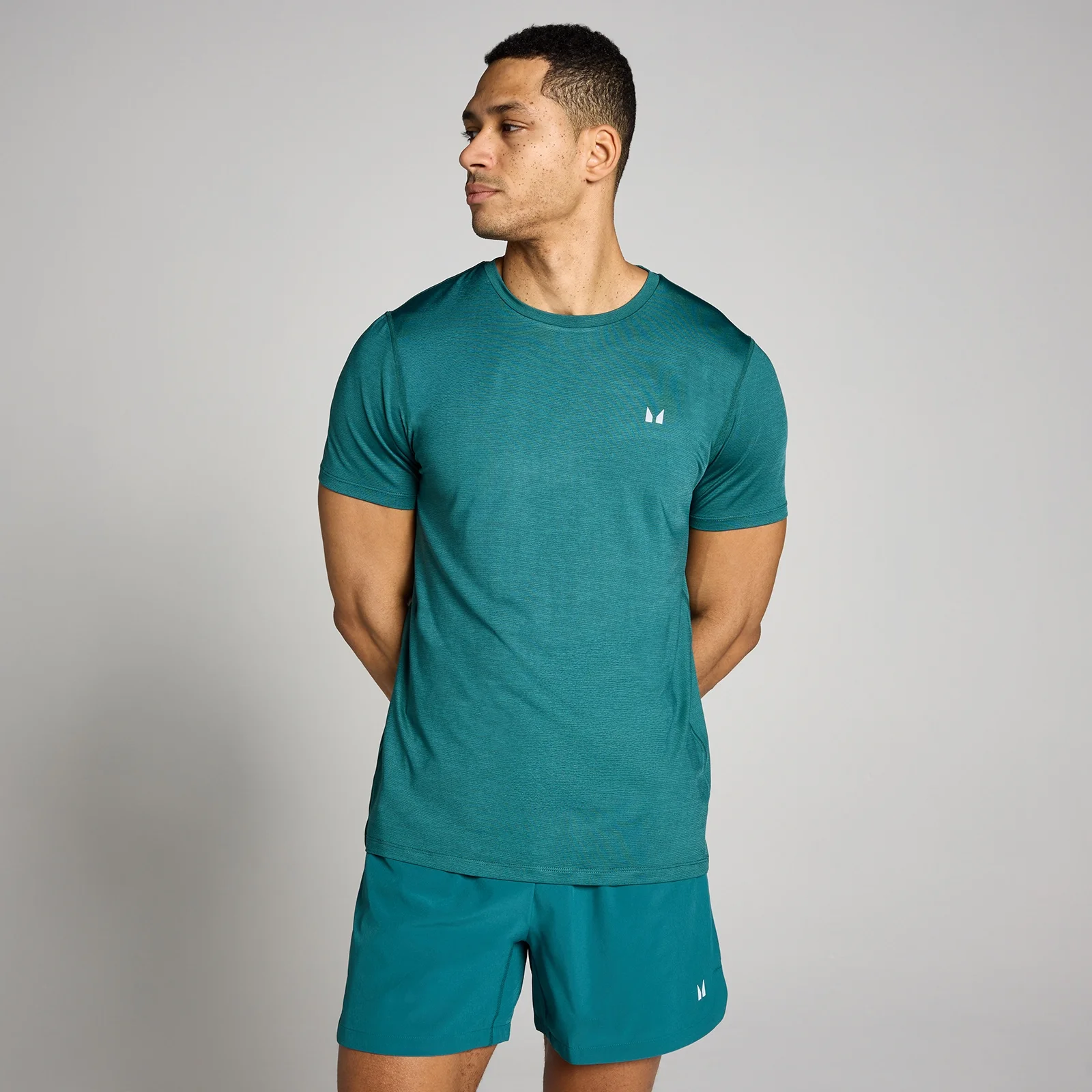 MP Heren Tempo Gemêleerd T-Shirt - Rijk Groenblauw - XS Afbeelding 1