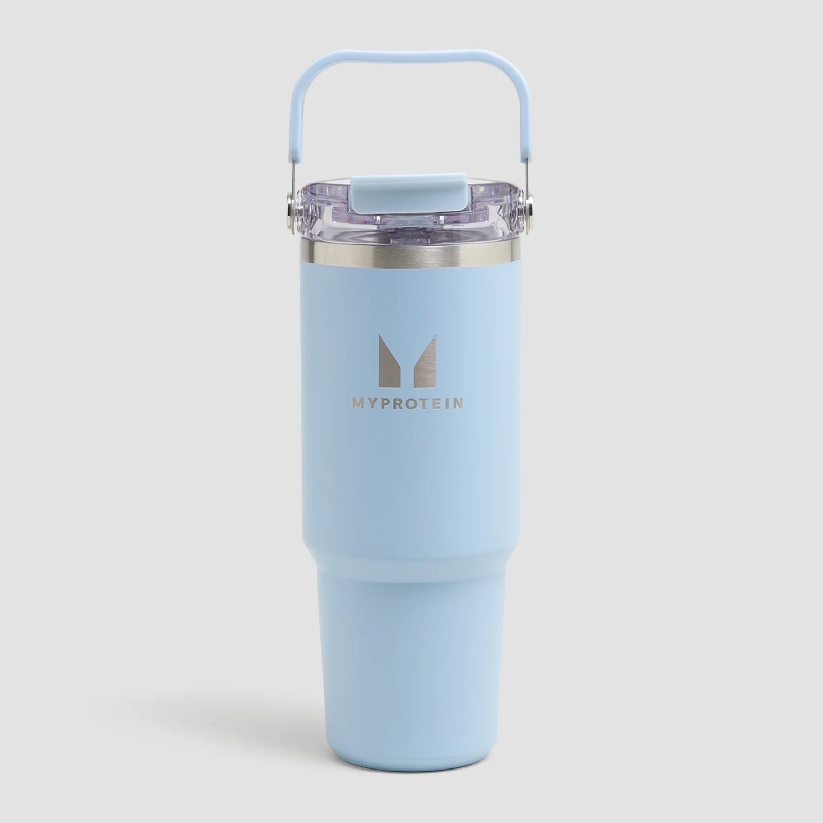 Myprotein Gerecycled Metaal Top Handvat Rietje Fles 900ml - Babyblauw Afbeelding 1