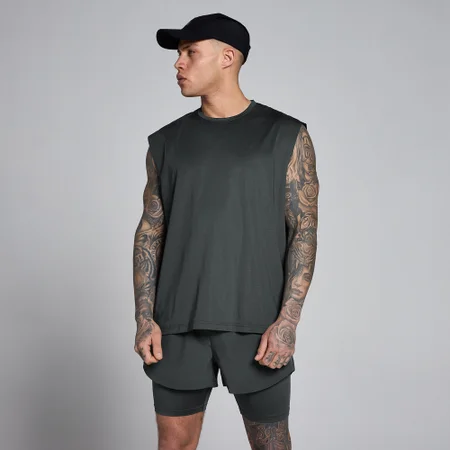 MP Hybrid Oversized Mesh Tanktop voor Heren - Gewassen Zwart