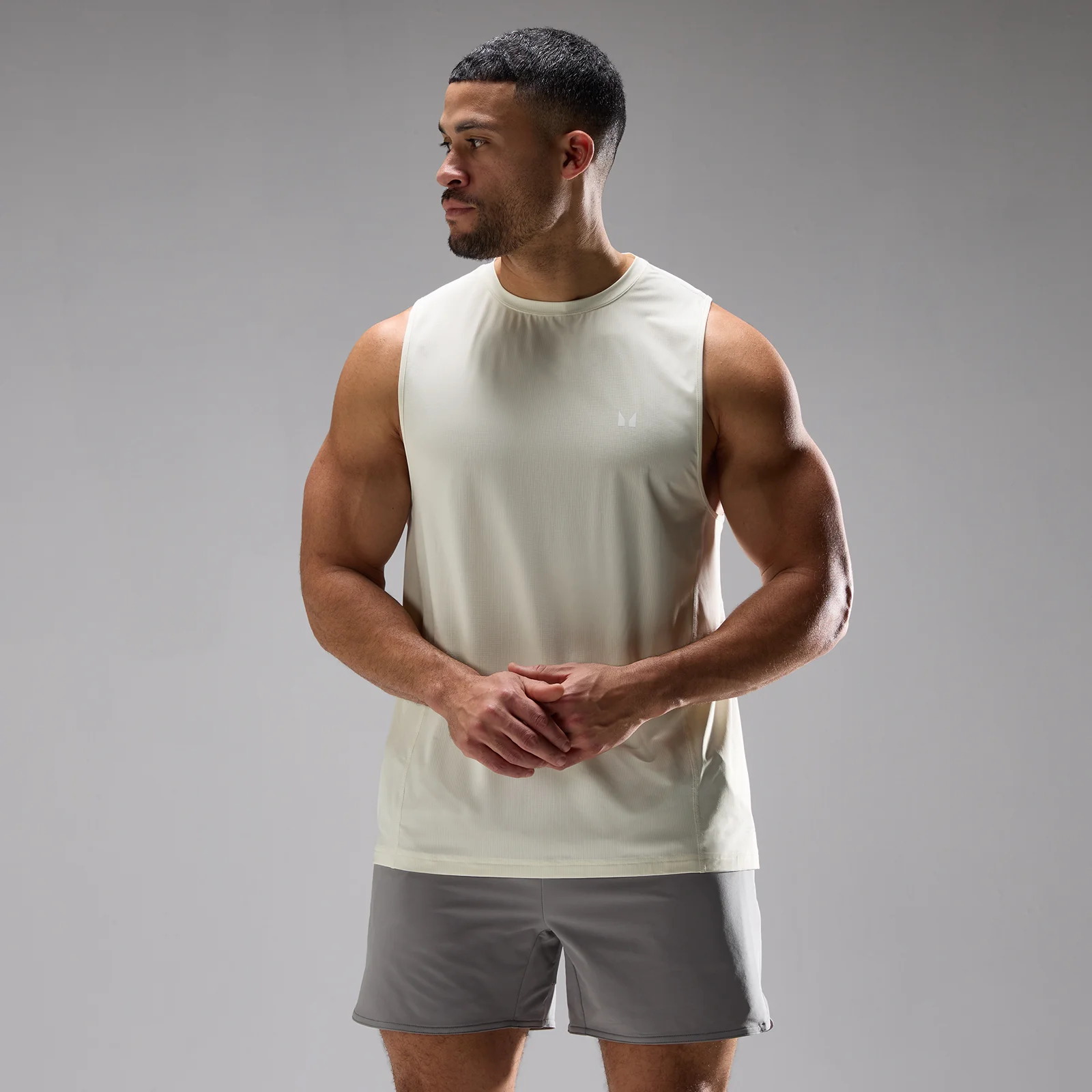 MP Heren Training Ultra Mesh Tanktop - Platinum - L Afbeelding 1