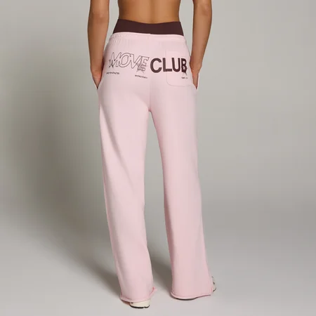 MP Dames Move Club Grafische Lichtgewicht Loopback Rechte Pijp Joggingbroek - Blush