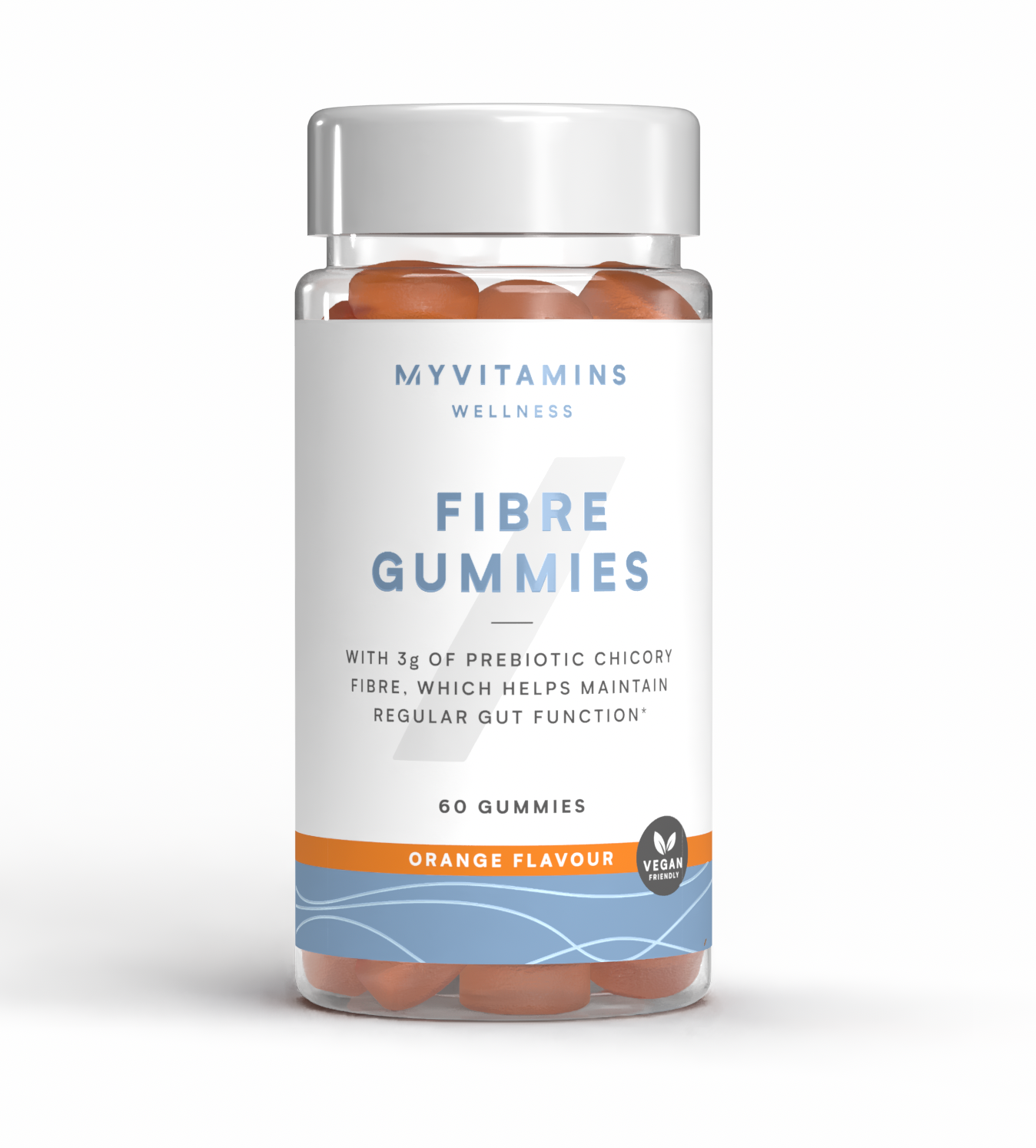 Vezelrijke gummies - 60 gummies, 30servings - Sinaasappel Afbeelding 1