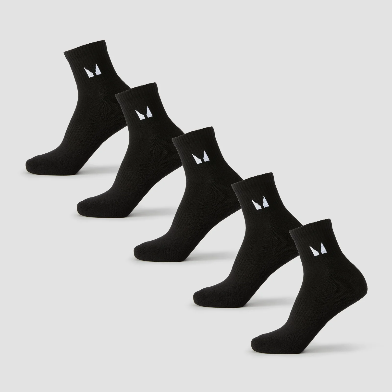 MP Unisex Enkelsokken (5 Pack) - Zwart - UK 9-11 Afbeelding 1