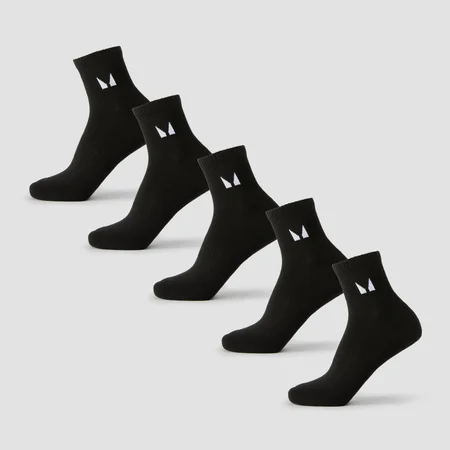 MP Unisex Enkelsokken (5 Pack) - Zwart