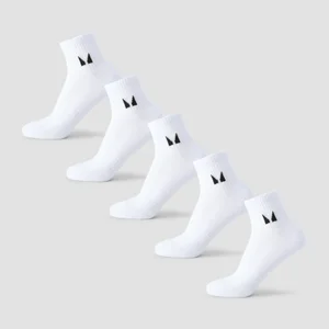 MP Unisex Enkelsokken (5 Stuks) - Wit - Size UK 2-5