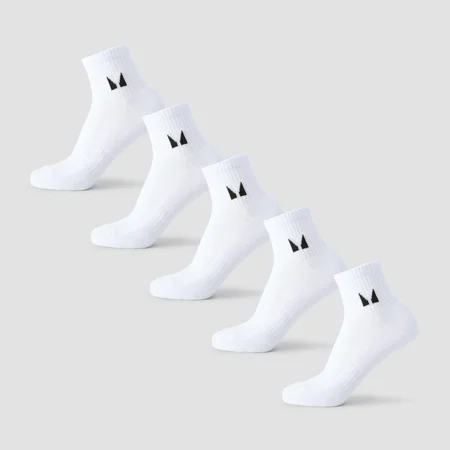 MP Unisex Enkelsokken (5 Stuks) - Wit