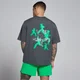 MP Heren Velocity Grafisch Katoen Modal T-Shirt - Donkergrijs / Groen