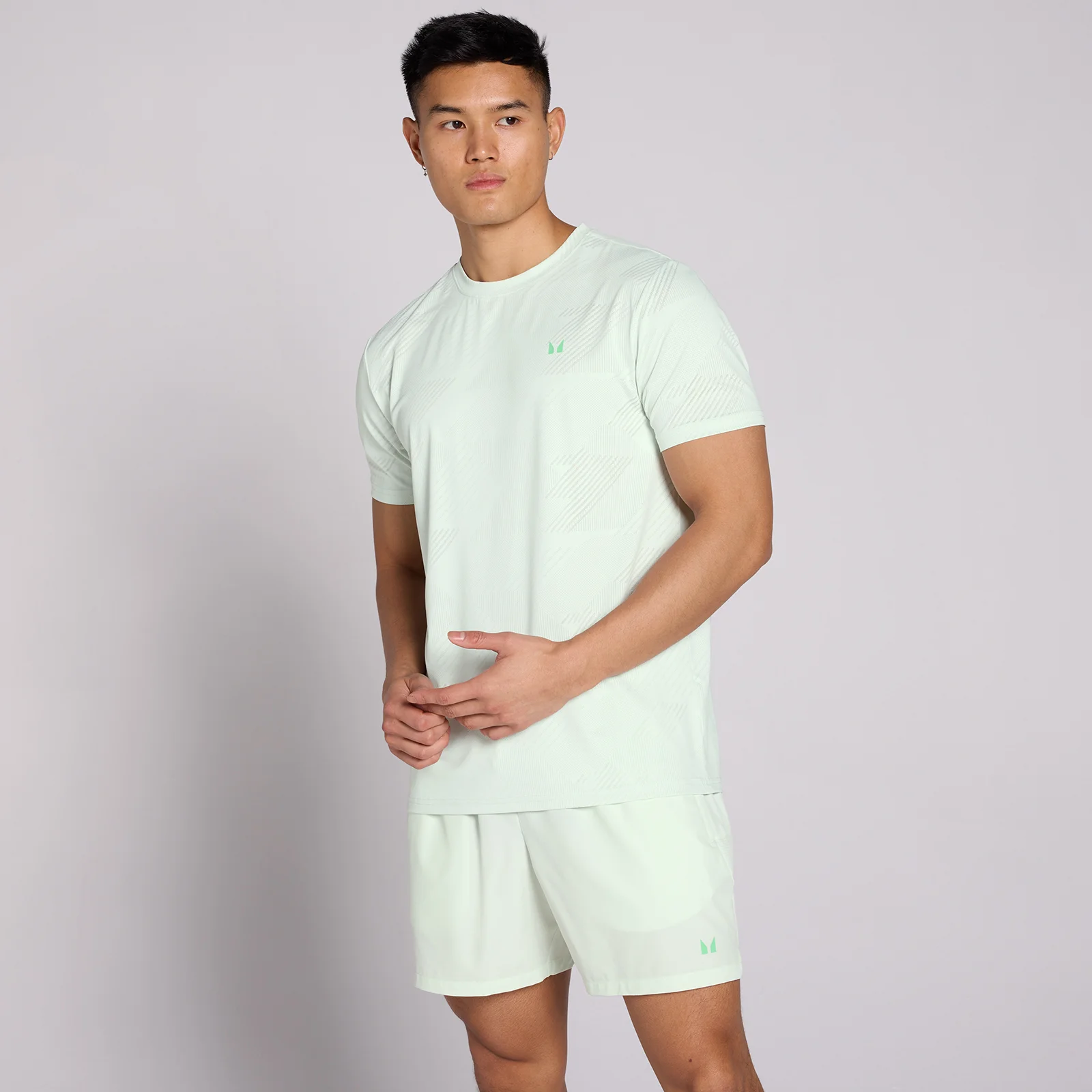MP Heren Active Training Pillar Grafisch T-Shirt - Pistachio - XS Afbeelding 1