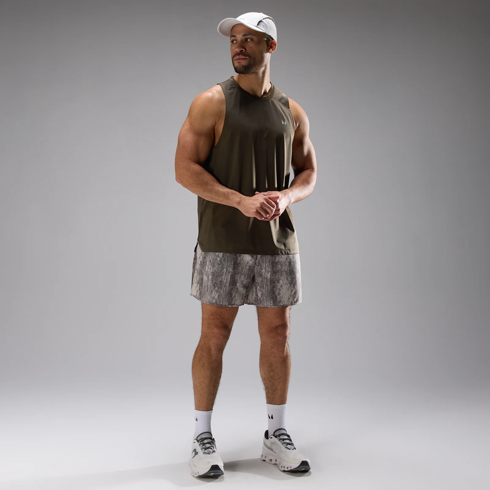 MP Heren Velocity Ultra Mesh Tanktop - Earth - M Afbeelding 1