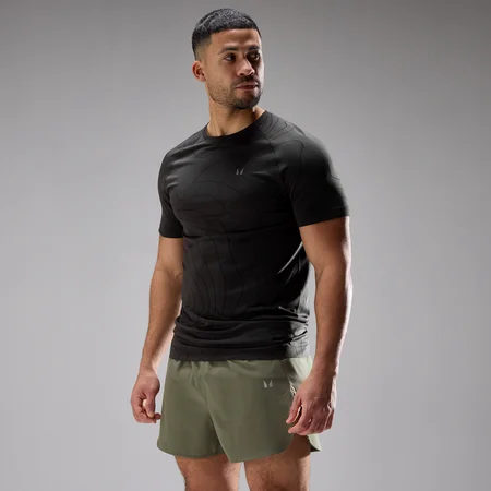 MP Heren Velocity Ultra Seamless T-Shirt - Gewassen Zwart