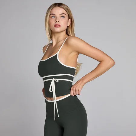 MP Dames Tempo Contrast Tie Top - Gewassen Zwart