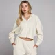 MP Dames Waffle Hoodie met Rits - Ivoor