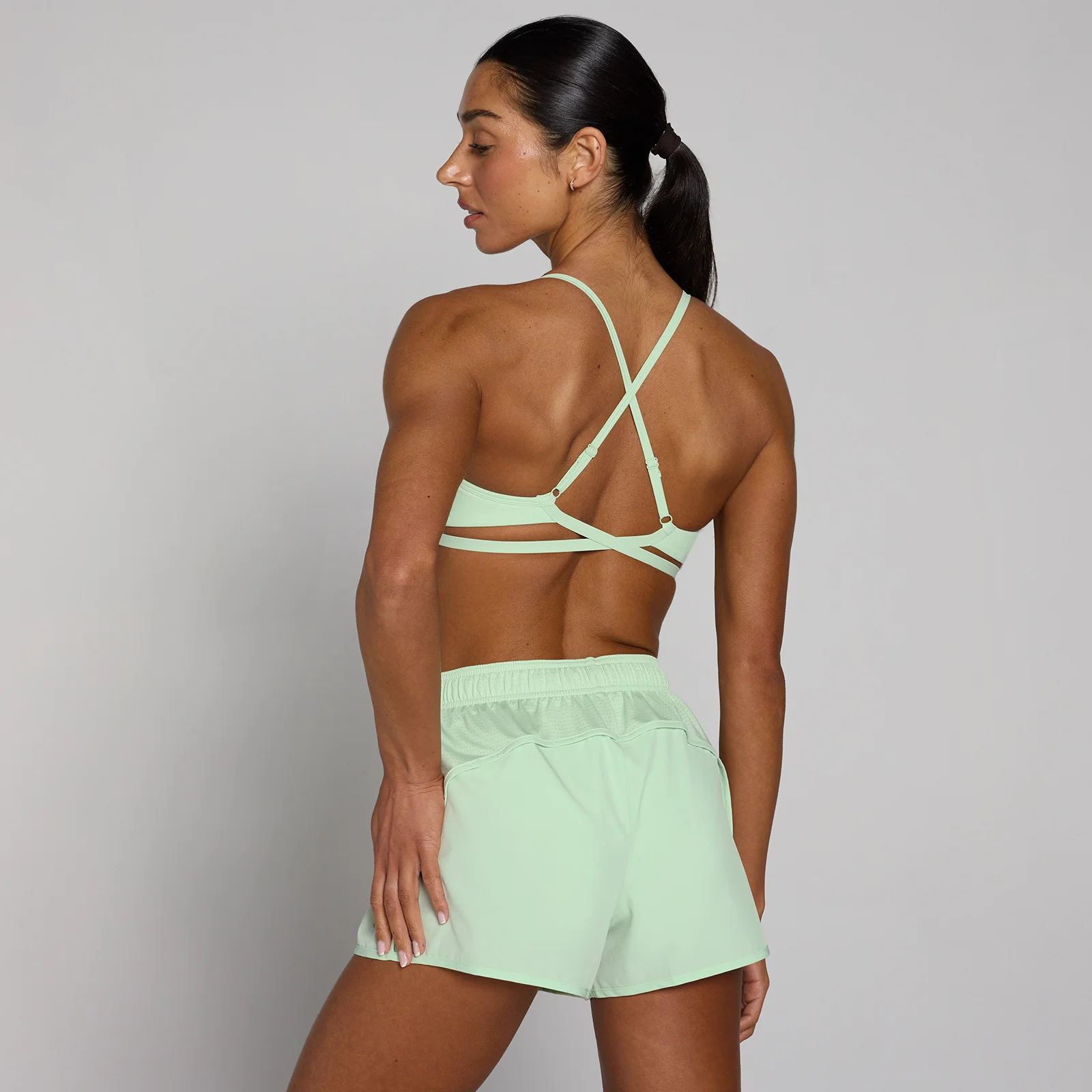 MP Women's Tempo Adjustable Strappy Back Sports Bra - Lichtgroen - XS Afbeelding 1