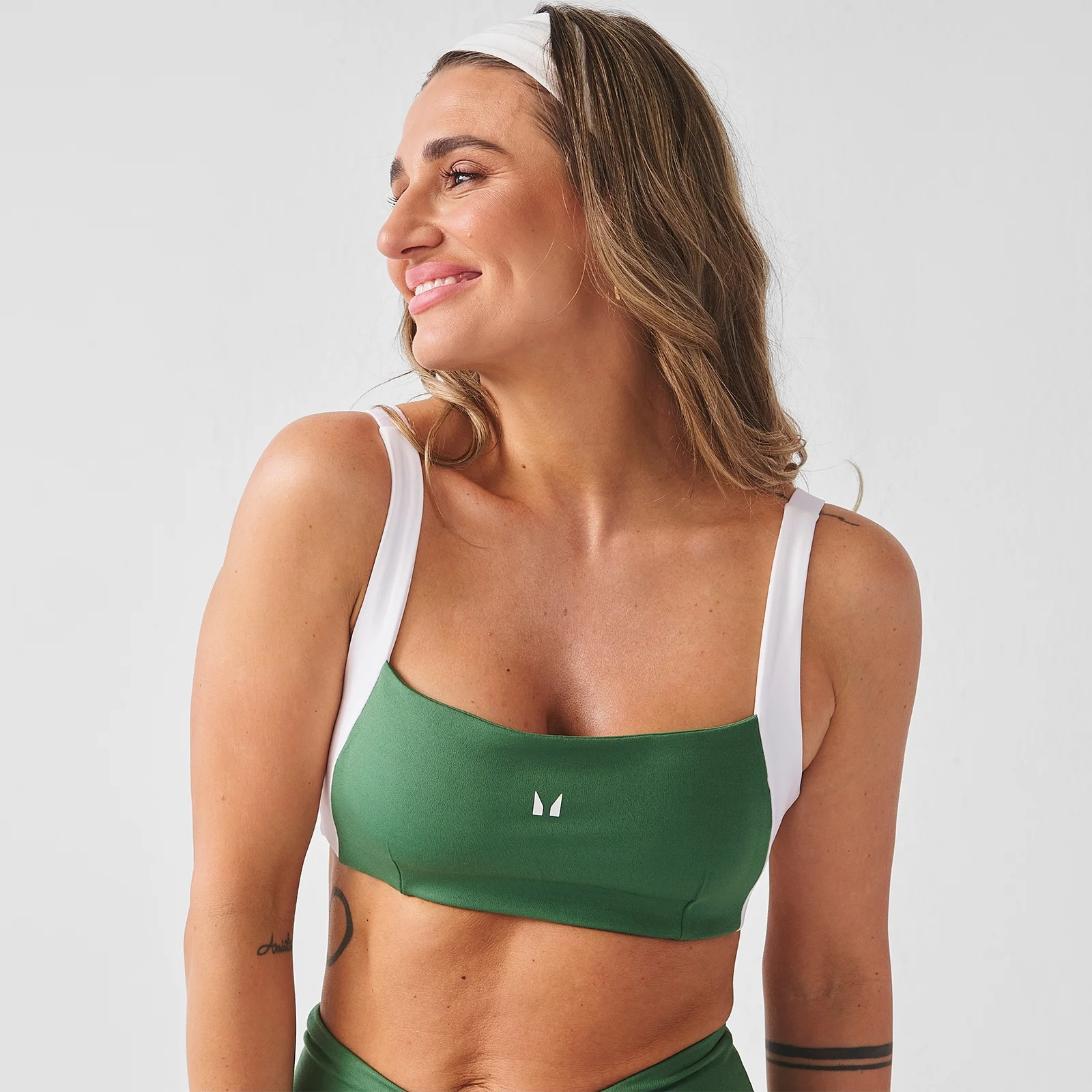 MP Dames X Tatiana Contrast Twist Back Sport-BH - Palm Green - XS Afbeelding 1