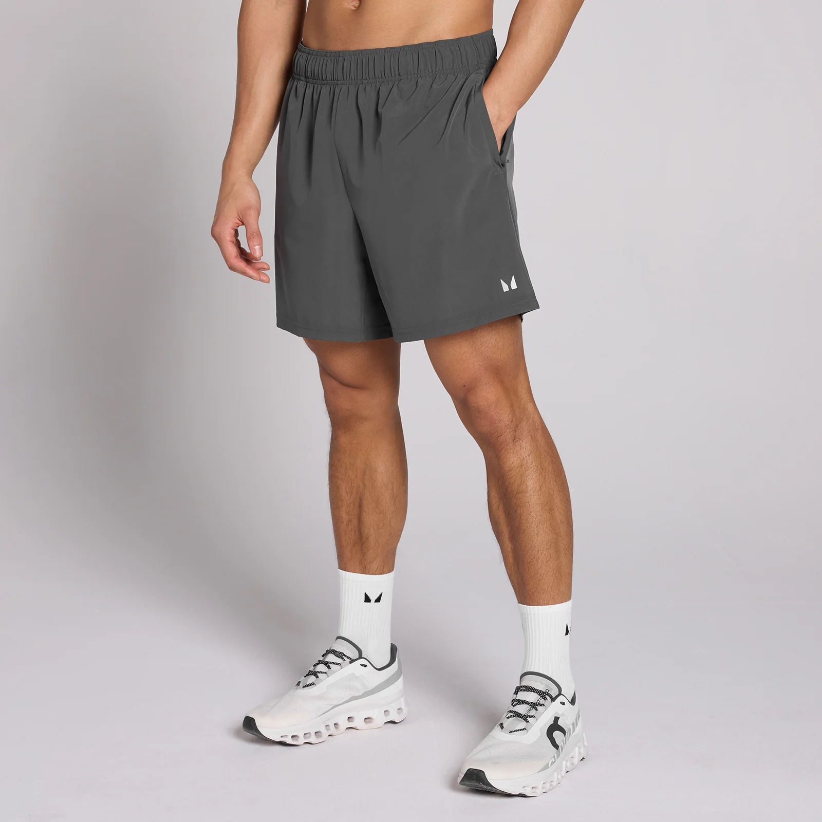 MP Heren 7" Geweven Trainingsshort - Donkergrijs - M Afbeelding 1