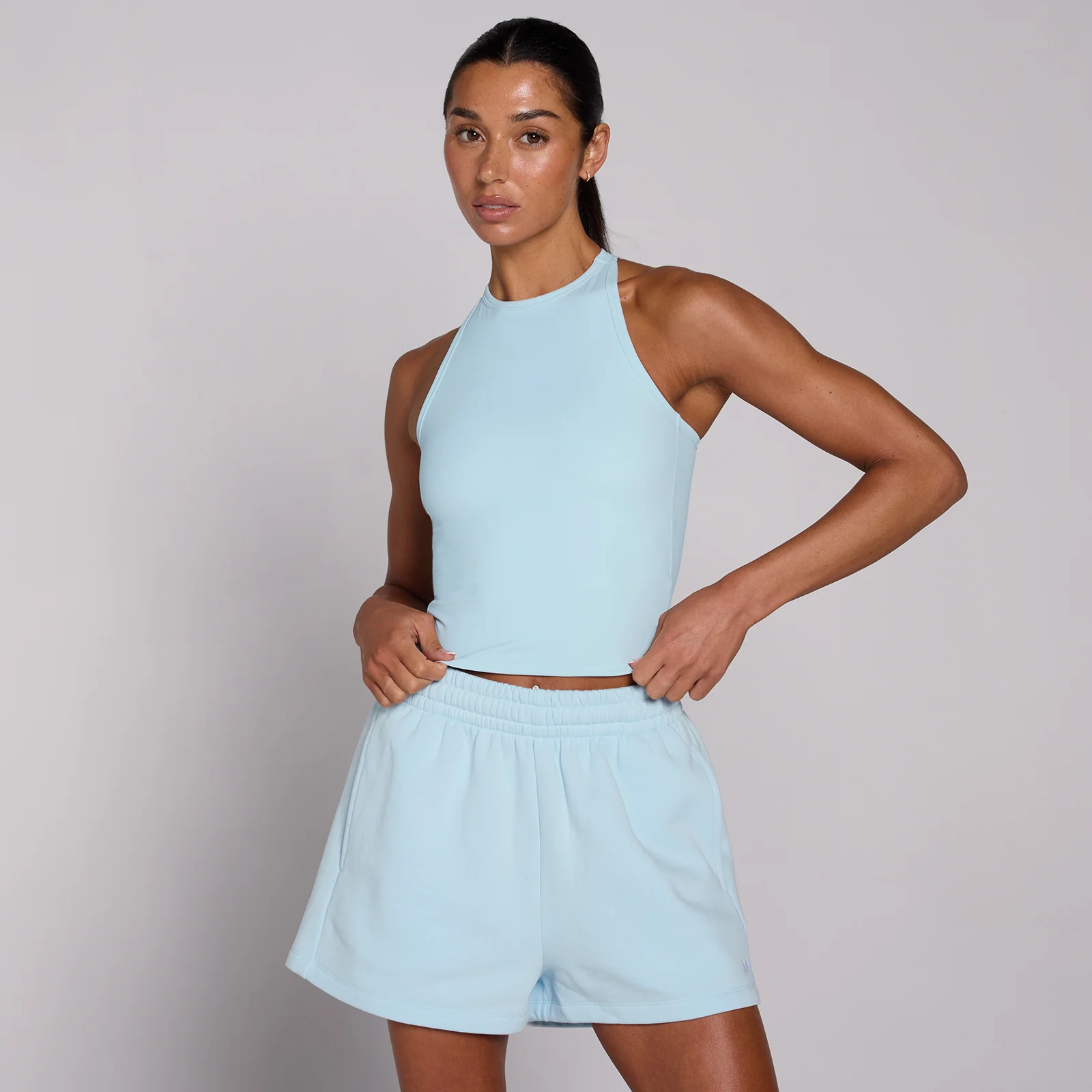 MP Dames Tempo Hoge Hals Top - Babyblauw - L Afbeelding 1