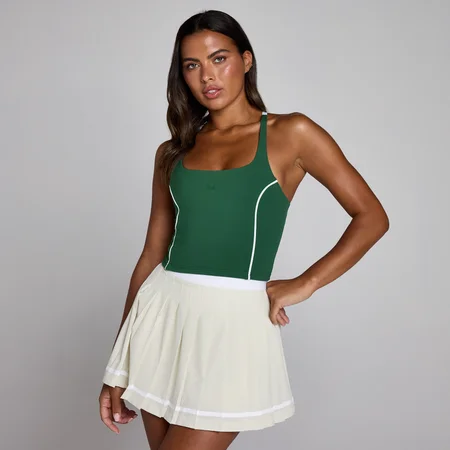 MP Dames Tempo Contrast Strappy Racerback Vest - Racegroen