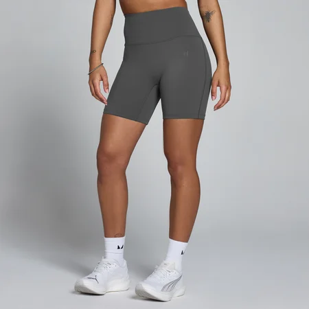MP Dames Tempo Hoge Taille Short - Donkergrijs