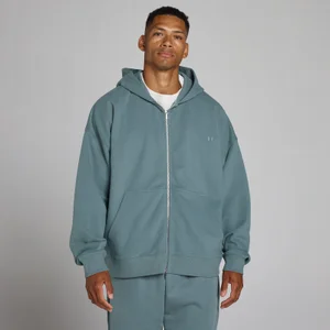 Oversized 2-Way Rits Hoodie - Toekomstblauw - Size L