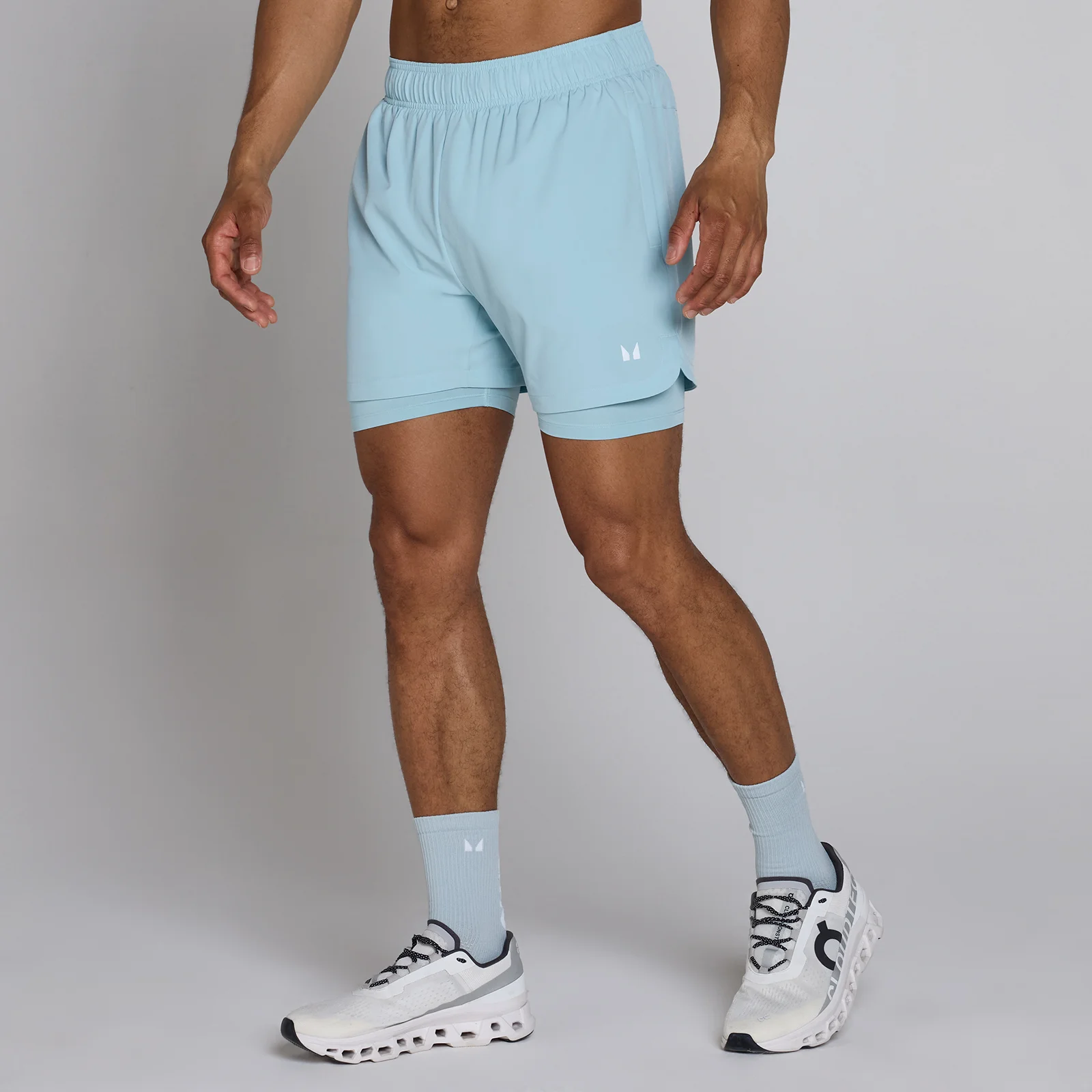 MP Heren Training 5" 2-in-1 Short - Ice - XS Afbeelding 1