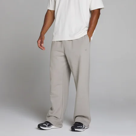 Oversized Rechte Pijp Joggingbroek - Chalk Grey