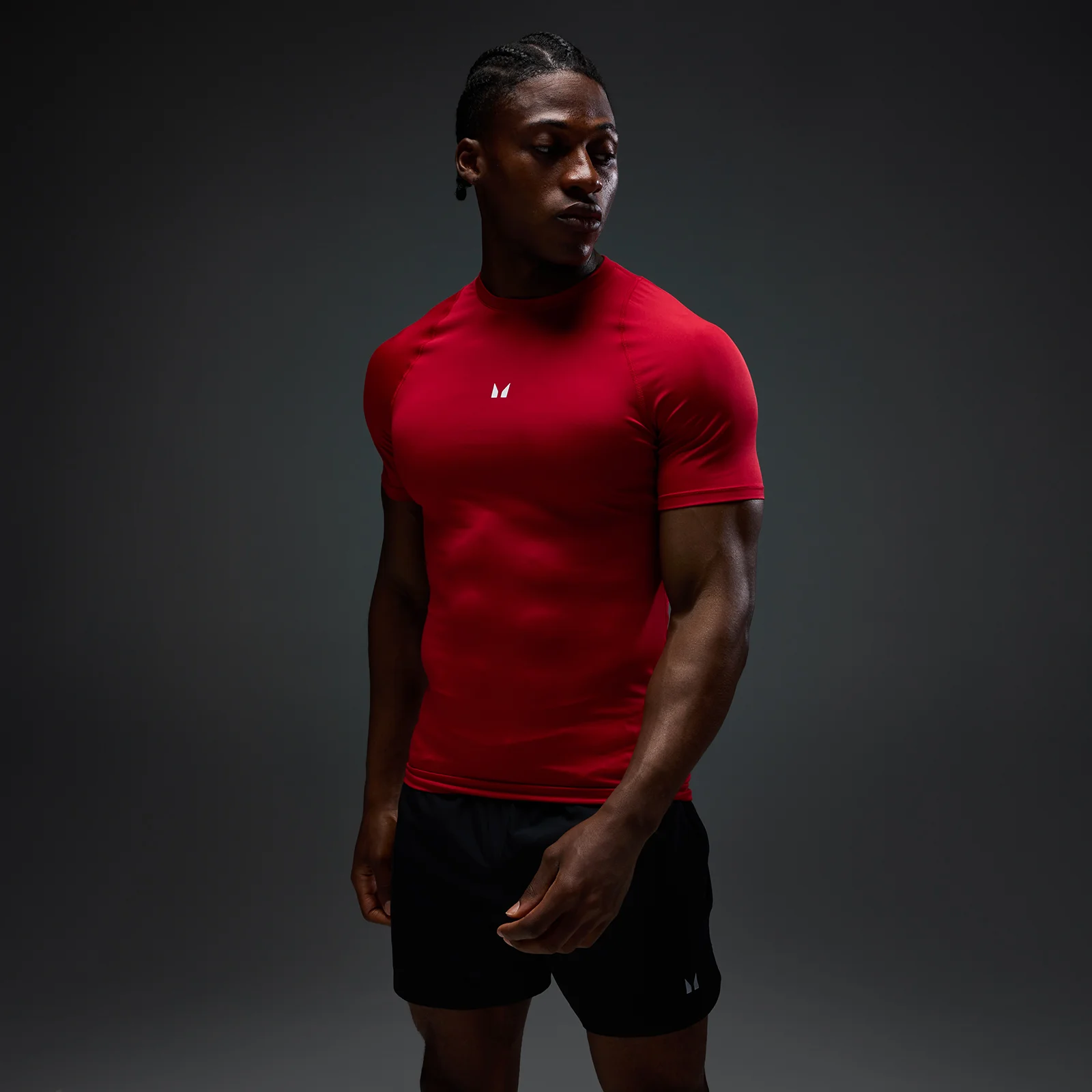 MP Heren Korte Mouw Baselayer T-Shirt - Hero Rood - XS Afbeelding 1