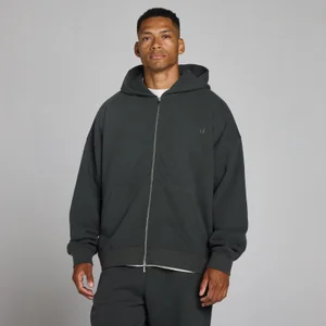MP Heren Oversized Loopback 2-Wegs Rits Hoodie - Gewassen Zwart - Size M
