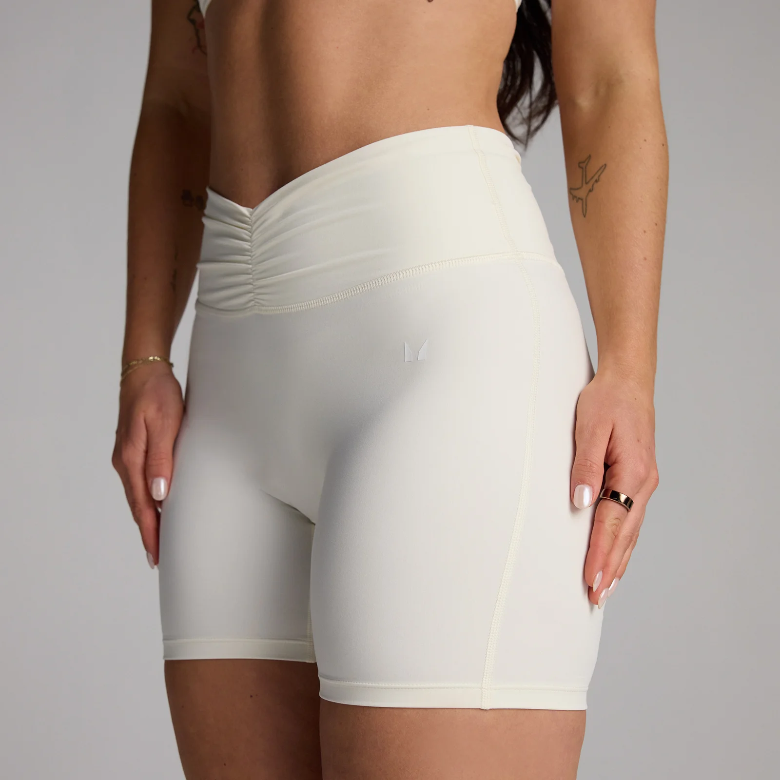 MP Dames Tempo Ruched Front Short - Coconut - S Afbeelding 1