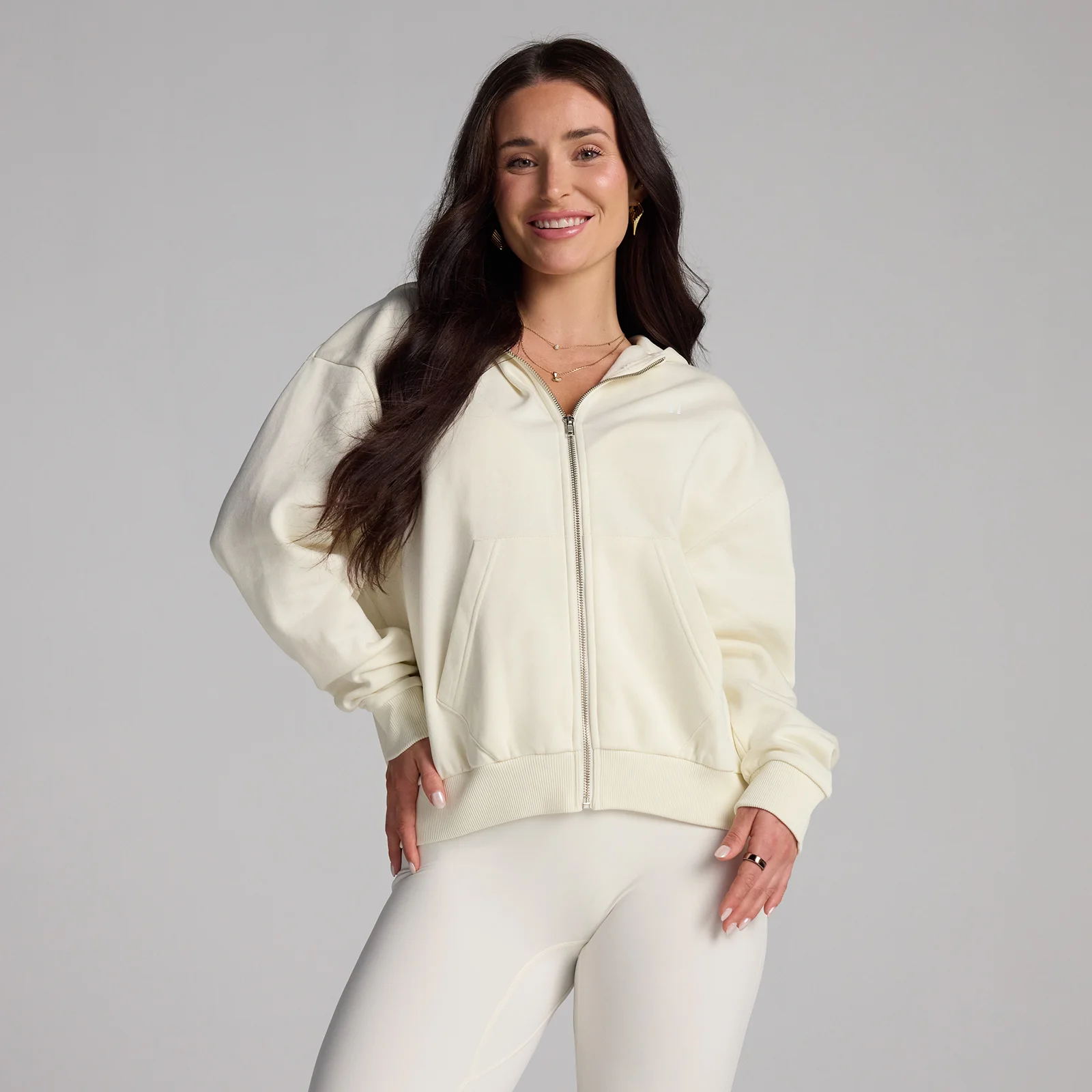 MP Women's Basics Zip Through Hoodie - Kokosnoot - XL Afbeelding 1