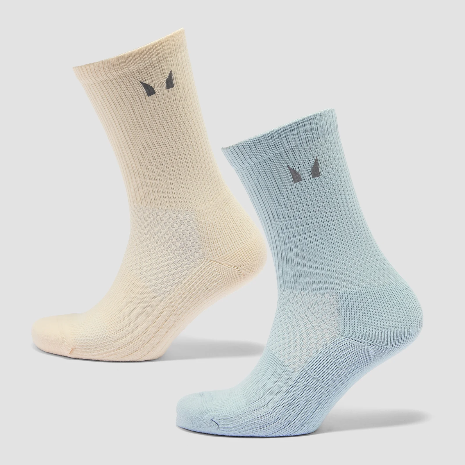 MP Reflecterende Hardloopsokken (2 Paar) - Boter/Babyblauw - UK 6-8 Afbeelding 1