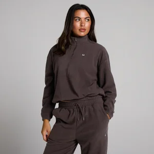 MP Dames Funnel Neck 1/4 Rits Fleece - Cacao - Size S