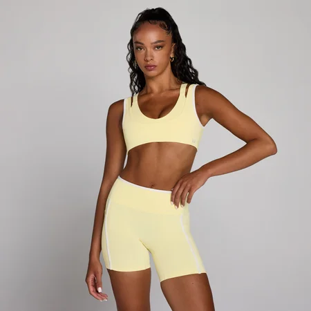 MP Dames Velocity Contrast Dubbele Laag Sport-bh - Botergeel