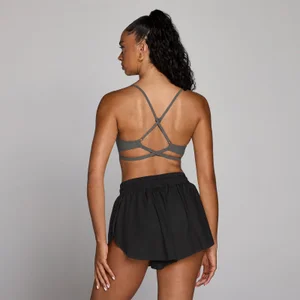 MP Women's Tempo Adjustable Strappy Back Sports Bra - Donkergrijs - Size M