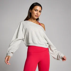 MP Dames Off The Shoulder Sweatshirt - Grijs gemêleerd - Size S