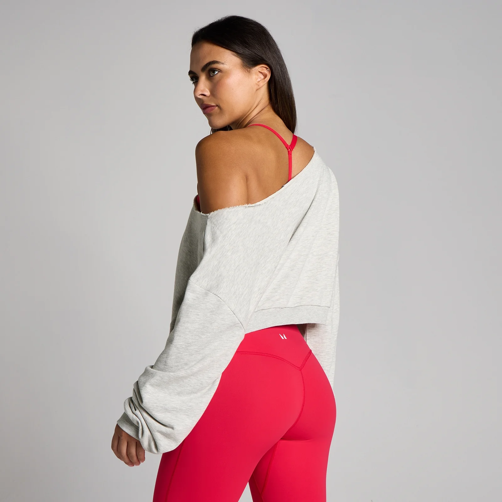 MP Dames Off The Shoulder Sweatshirt - Grijs gemêleerd - S Afbeelding 2
