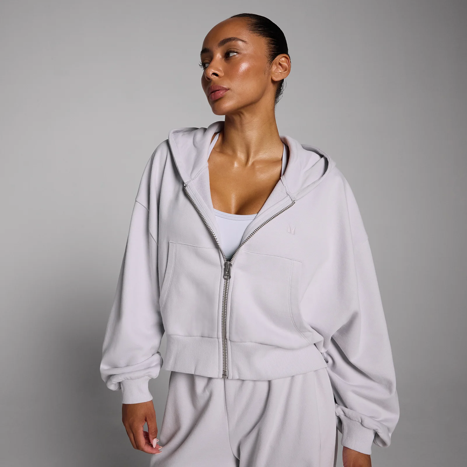 MP Women's Lifestyle Hoodie met Rits - Chalk Dust - S Afbeelding 1