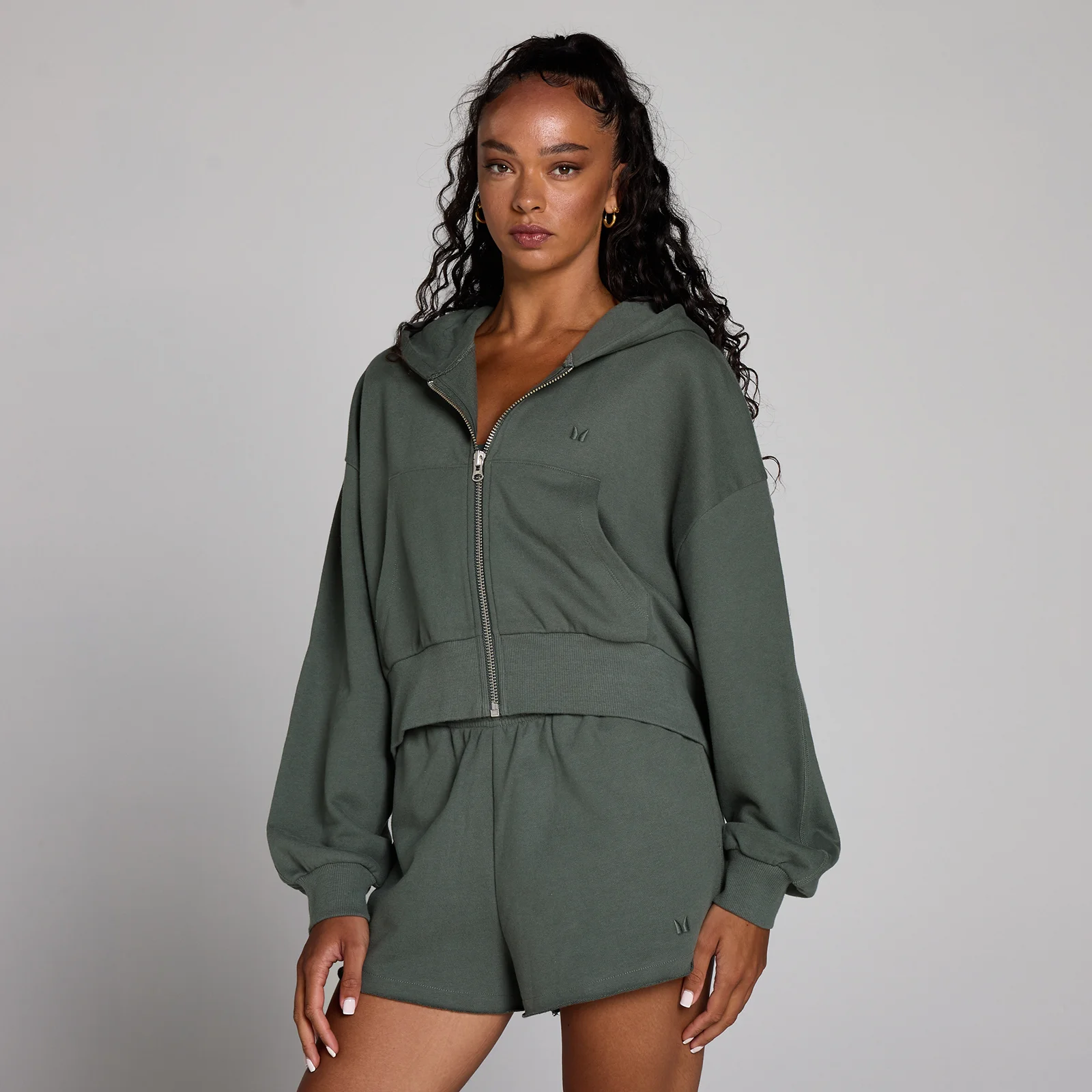 MP Women's Lifestyle Zip Through Hoodie - Wolkig Groen - M Afbeelding 1