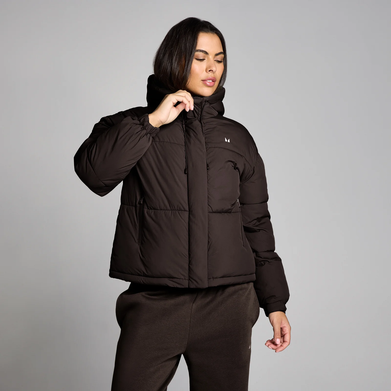 MP Women's Short Padded Puffer Jacket - Cacao - S Afbeelding 1
